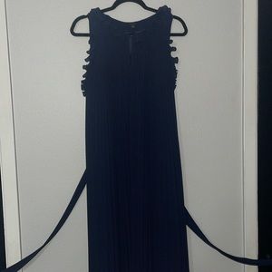 Ann Taylor navy pleats dress